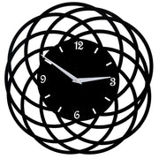 Orologio metallo cerchi nero tondo cm ø40h2