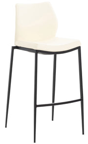 Sgabello Moderno Design Matola In Similpelle crema,nero