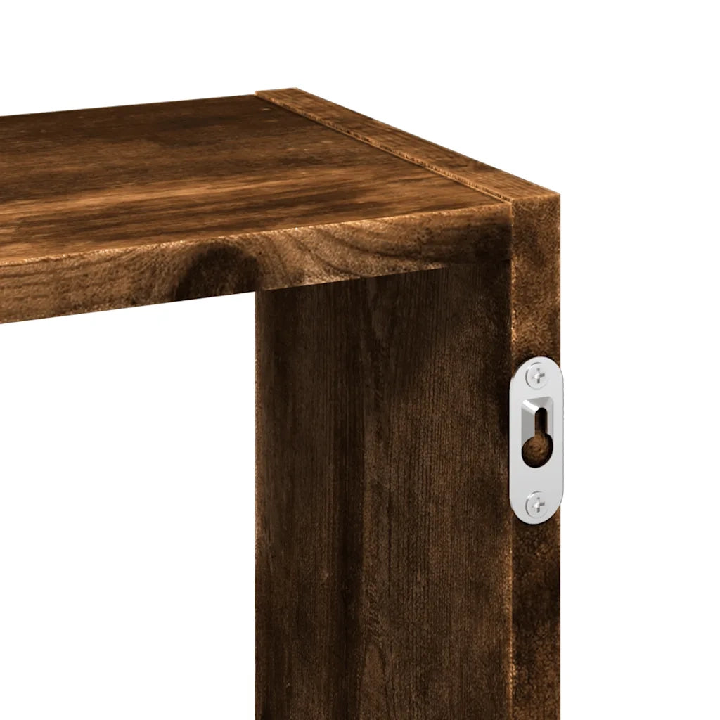 Mensola a Muro Rovere Fumo 159x18x66 cm in Truciolato 853303