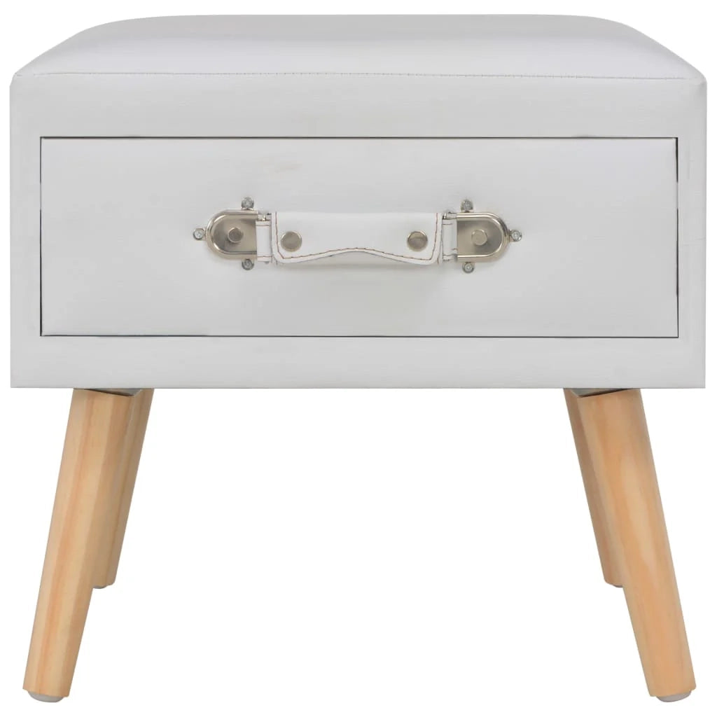Comodino cassettiera mobili per camera da letto bianco 40x35x40 cm sintetico 1402068