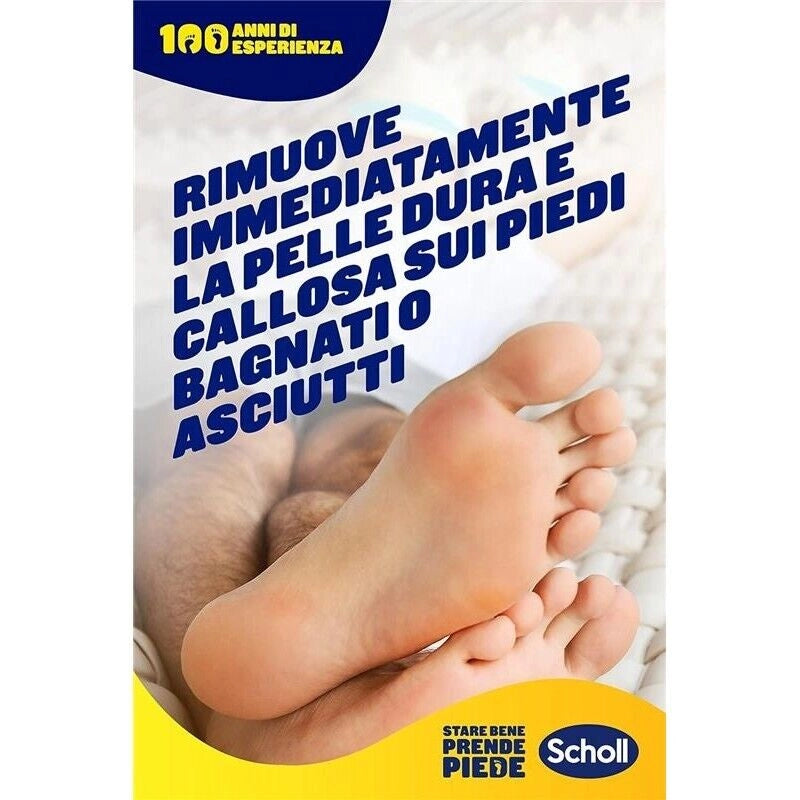 SCHOLL LIMA PER PIEDI CON CRISTALLI DI DIAMANTE A DOPPIA SUPERFICIE ABRASIVA PER CALLI 2 SUPERFICI IMPUGNATURA ANTISCIVOLO