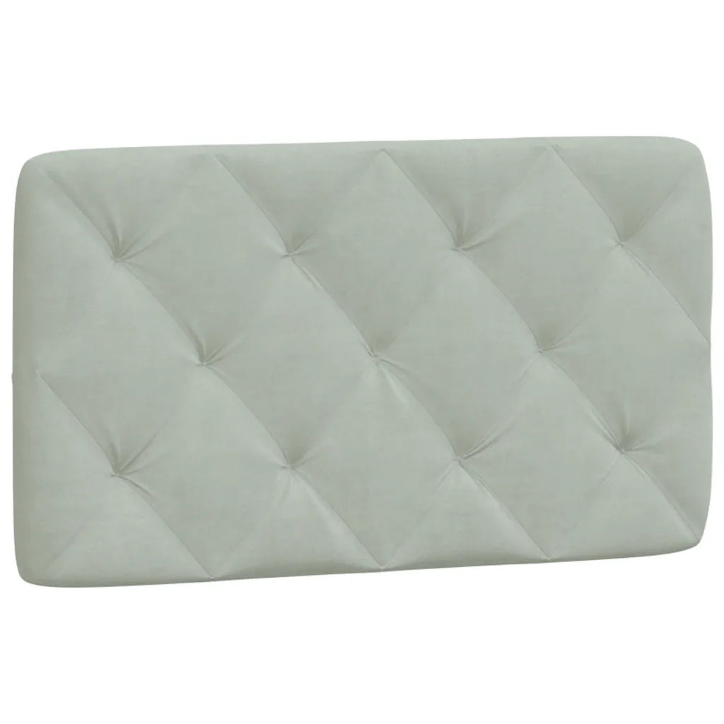 Cuscino Testiera Grigio Chiaro 90 cm in Velluto CFW4057852
