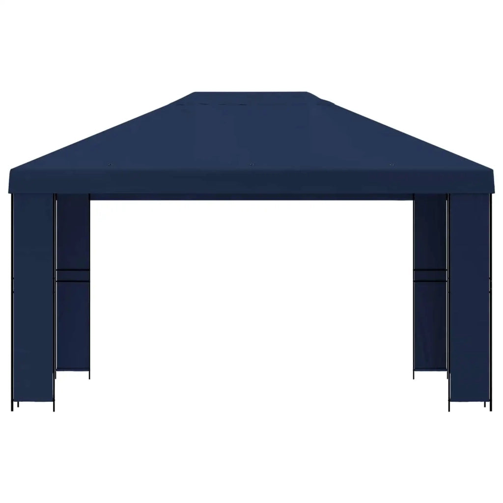 Gazebo 4 × 3 m Blu Poliestere e Acciaio 190 900379