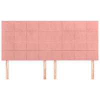 Testiera Rosa 180x5x118/128 cm Velluto 3116397