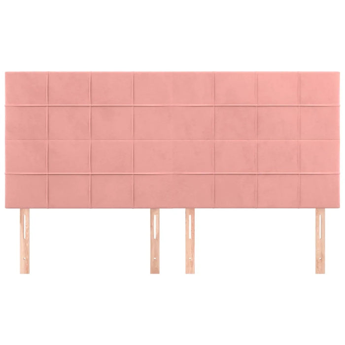 Testiera Rosa 180x5x118/128 cm Velluto 3116397