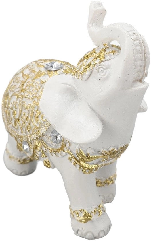 Statua di Elefante - Simbolo di Fortuna e Ricchezza - Decorazione - Realistico Design - Formato Compatto - Statua Decorativa