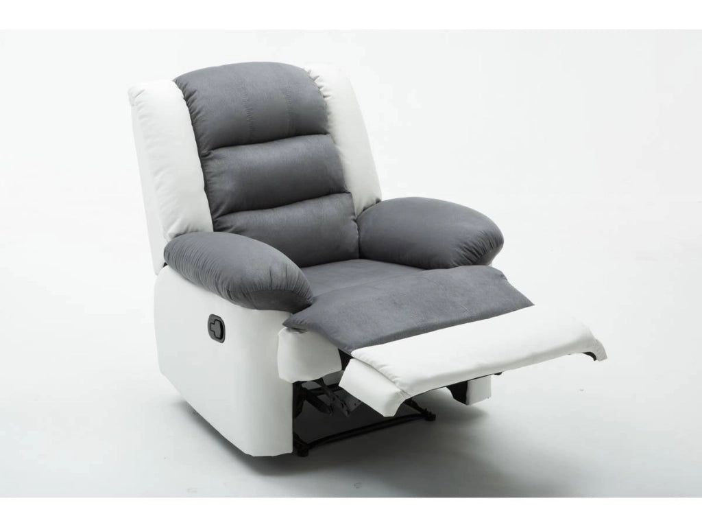 Sedia relax Buckingham - Bianco / Grigio chiaro
