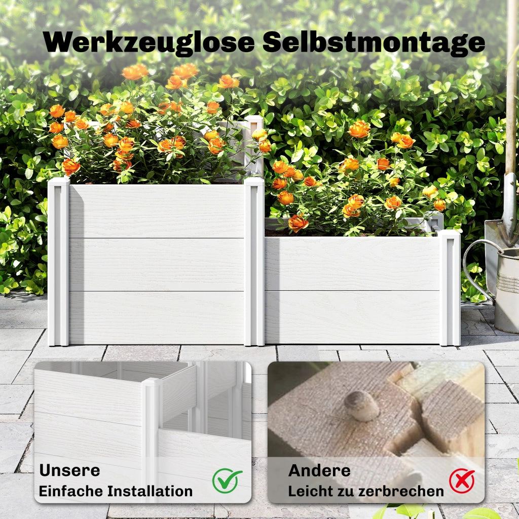 Letto rialzato 3 livelli impilabile ¨C Xylo ¨C giardino modulare plastica esterno