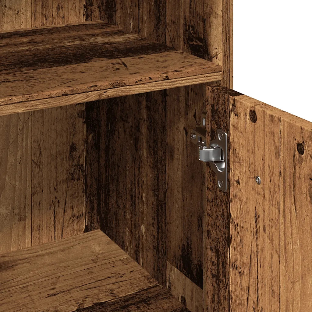 Mobile da Bagno Legno Antico 30x30x95 cm in Legno Multistrato