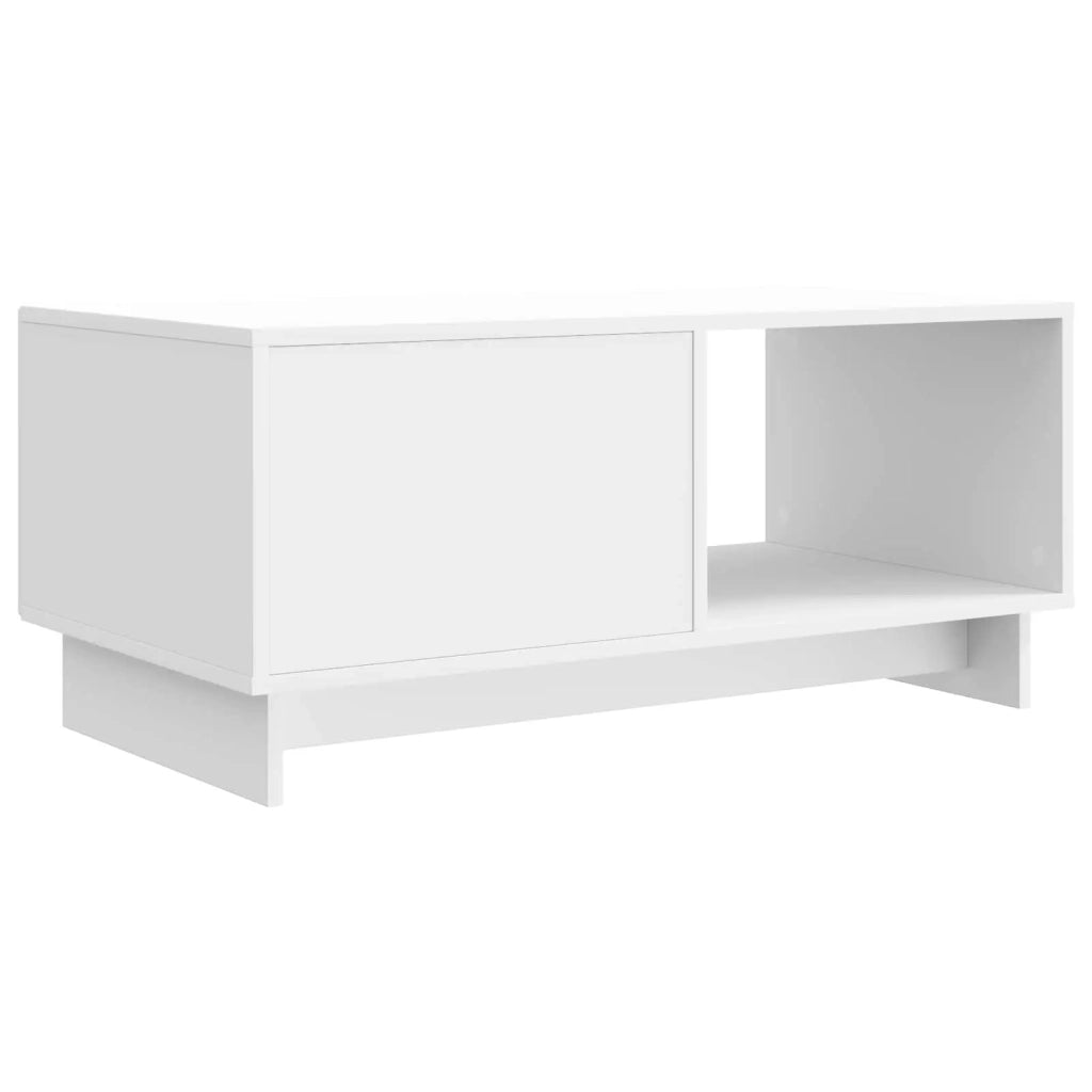 Tavolino da salotto Bianco Lucido 90 x 50 x 40 cm 894039