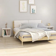 Comodini 2 pz-Set di 2 Tavolino da notte Bianchi 40x30x40 cm in Legno Massello di Pino