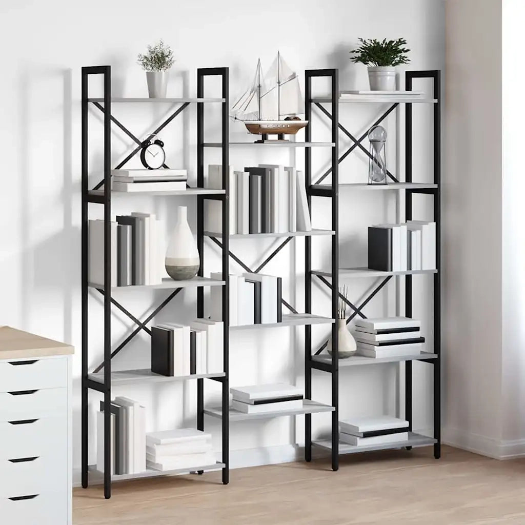 Libreria Grigio sonoma 156 x 25 x 167 cm Legno multistrato 868344