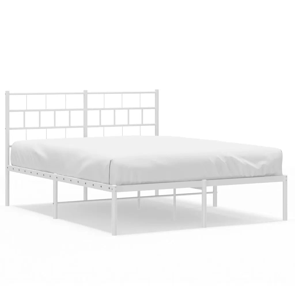 Giroletto con Testiera Metallo Bianco 150x200 cmcod mxl 107246