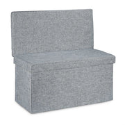 Pouf/pouf contenitore pieghevole per biancheria 76cm grigio 13_0002782