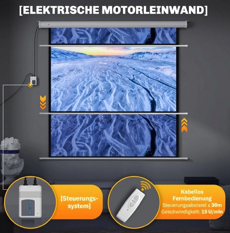 Schermo di proiezione motorizzato 85'' 1:1 4K bianco