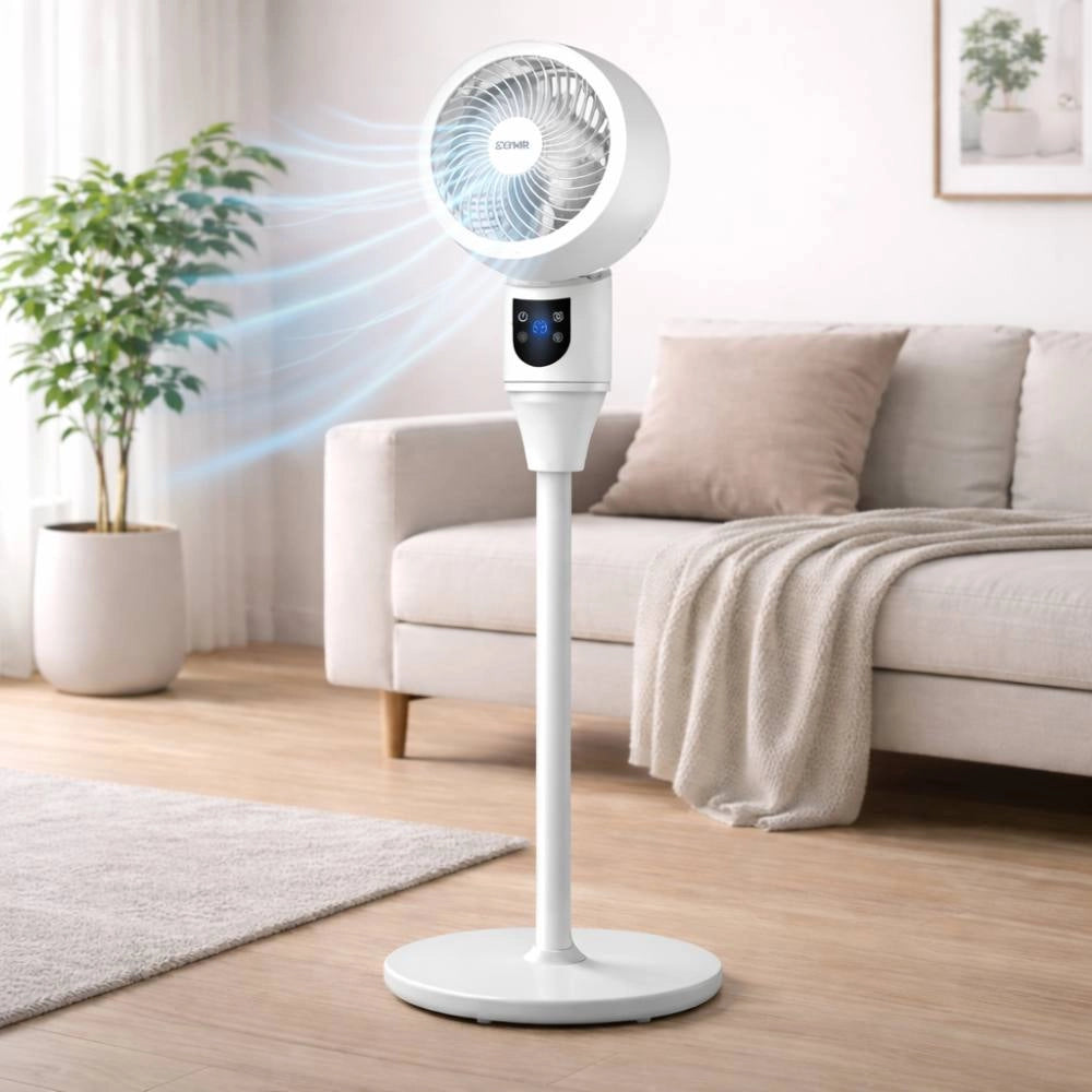 Ventilatore circolare a piantana zephir 3 velocità 3 altezze 45-65-90 cm *** colore bianco, confezione 1