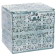 Scatola in metallo verde 12.5x12.5x11.5h cmh cm