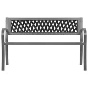 Panchina da Giardino | Panca da Giardino Nera 120 cm Acciaio