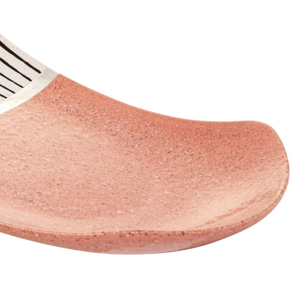 Centrotavola in ceramica rosa 32x23x4,5h