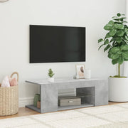 Mobile Porta TV con Luci LED Grigio Cemento 90x39x30 cm 804242