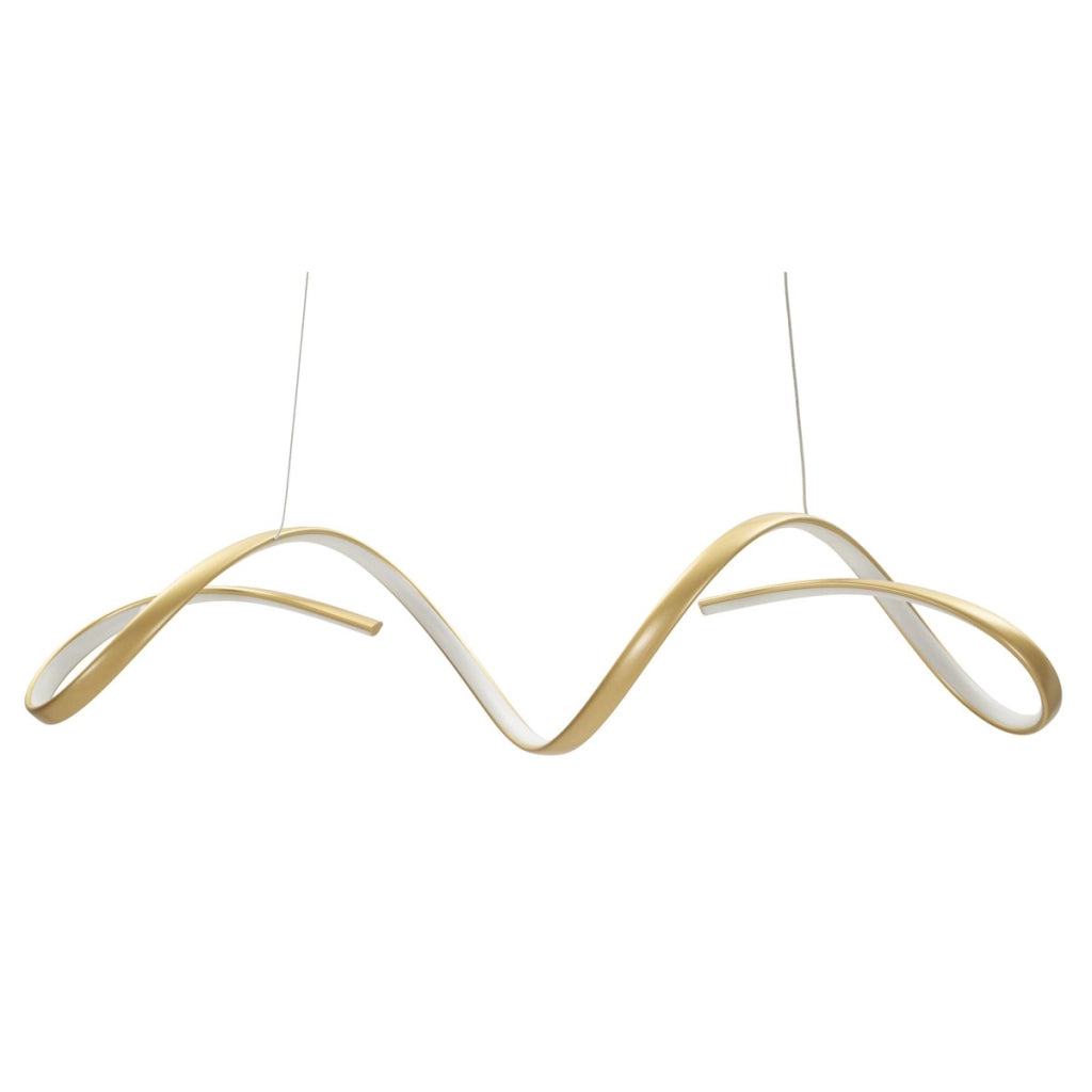 Lampadario LED Uter in oro con sistema a tre temperature