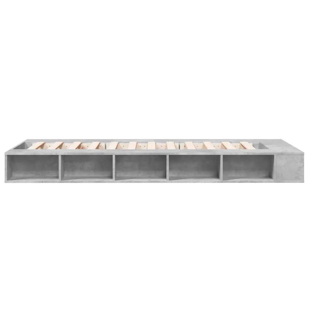 Giroletto-Struttura Letto Grigio Cemento 100x200 cm in Legno Multistrato 985372