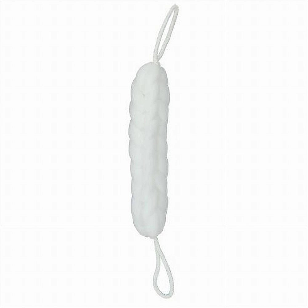 Trade Shop - Lavaschiena Spugna Rete Esfoliante Bagno Doccia A Treccia Scrubber 79588 Bianco -