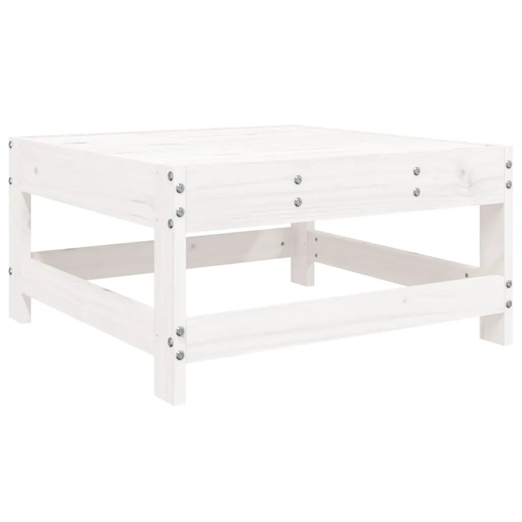 Set Divani da Giardino 7 pz Bianco in Legno Massello di Pino 3250941