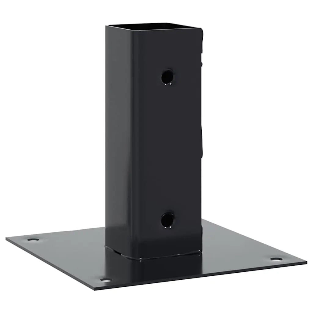 Basi per Pali Quadrati 4 pz 51x51 mm Acciaio Verniciato Polvere CFW7160288