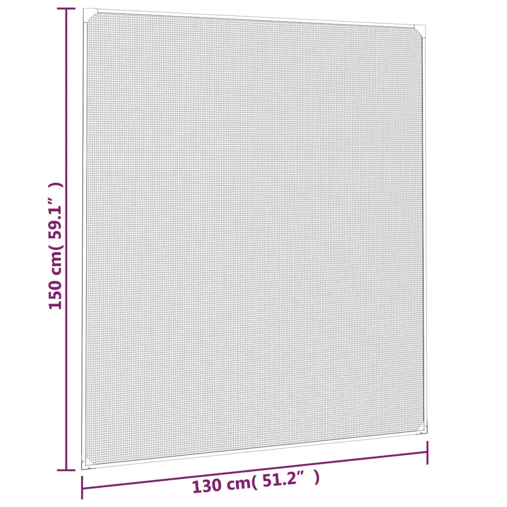 Zanzariera Magnetica per Finestre Bianca 130x150 cm CFW1567842