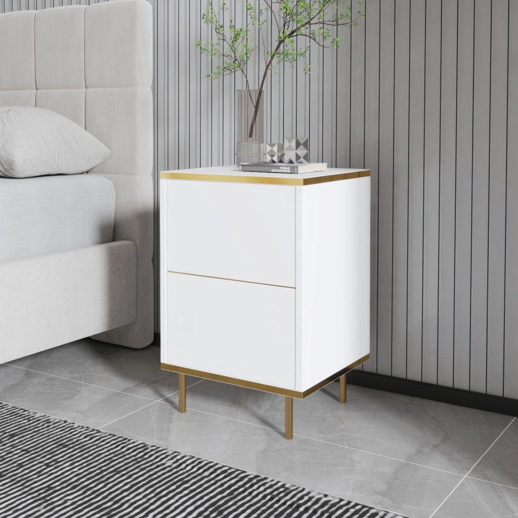 Vestone, Comodino un Ripiano, 40x35x60h cm Bianco