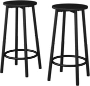 Set di 2 sgabelli da bar Edmonton, Nero, 31.5 x 64 cm 2 parti, regolabile in altezza con poggiapiedi per posizioni di seduta flessibili