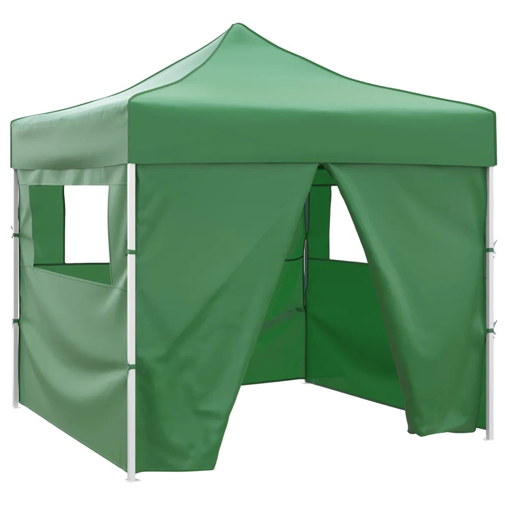 Tenda Pieghevole Verde 3 x 3 m con 4 Pareti 41468