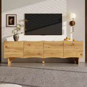 Mobile TV con Ante e Vano Contenitore ¨C MINIMAL ¨C Legno, Design Soggiorno, 155 cm