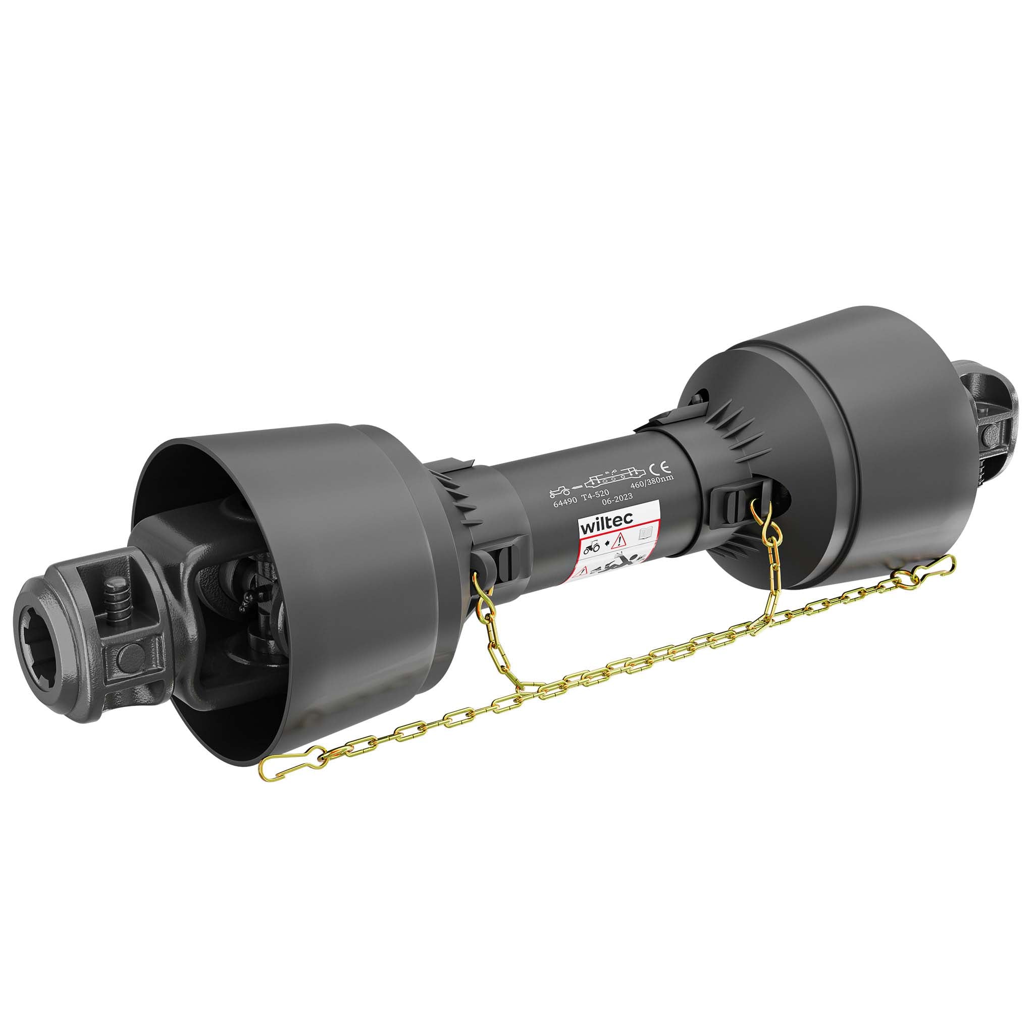 Albero cardanico T4 Giunto cardanico 520mm 460Nm 540rpm Cardano 40kW (55CV) 2x 1 3/8" 6 denti