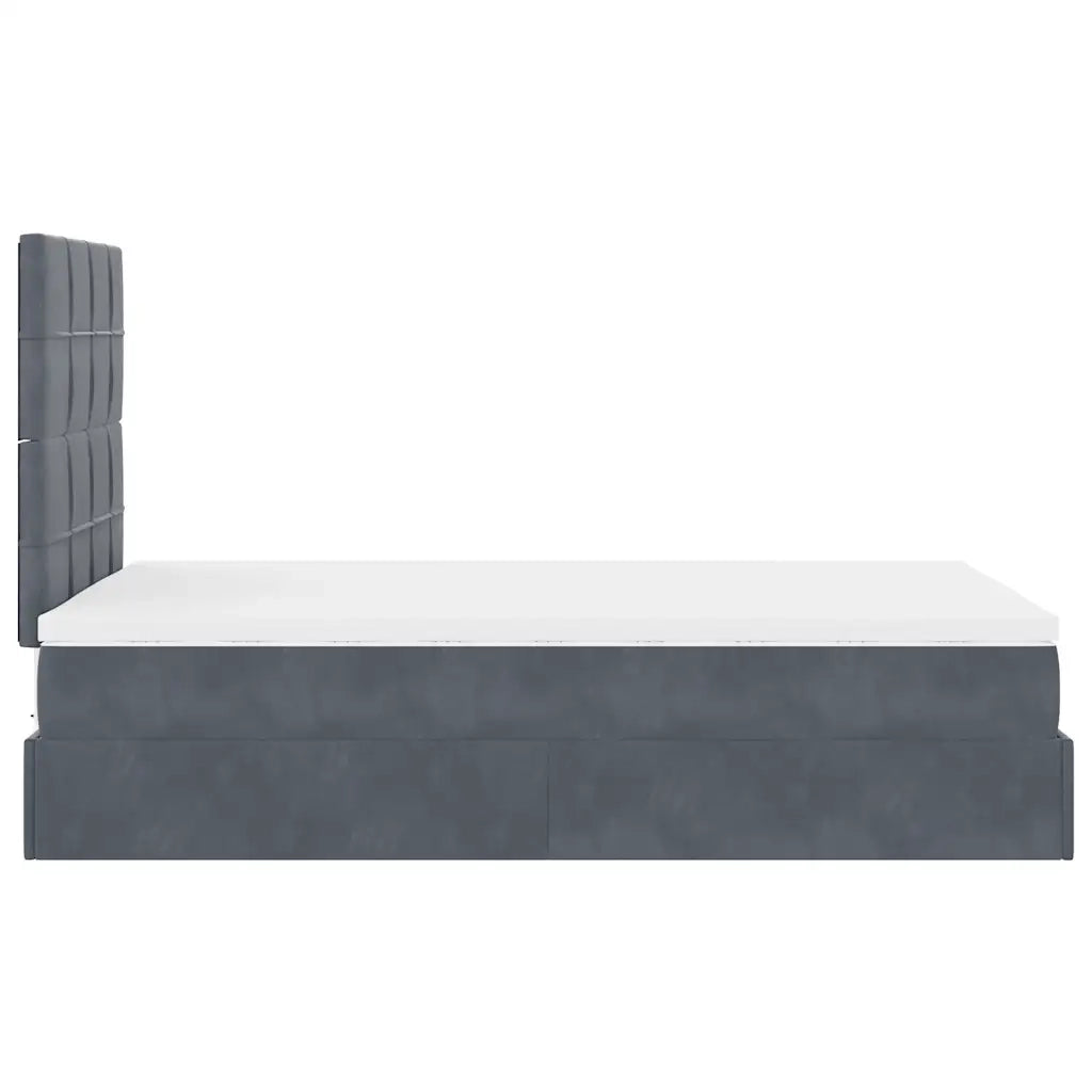 Struttura Letto Pouf con Materassi 80x200 cm Velluto 3313458