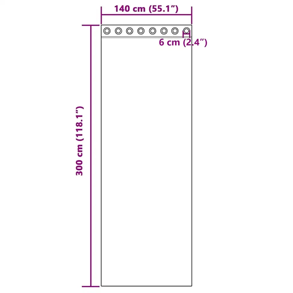 Tende in Voile con Occhielli 2 pz Marrone 140x300 cm 4102070