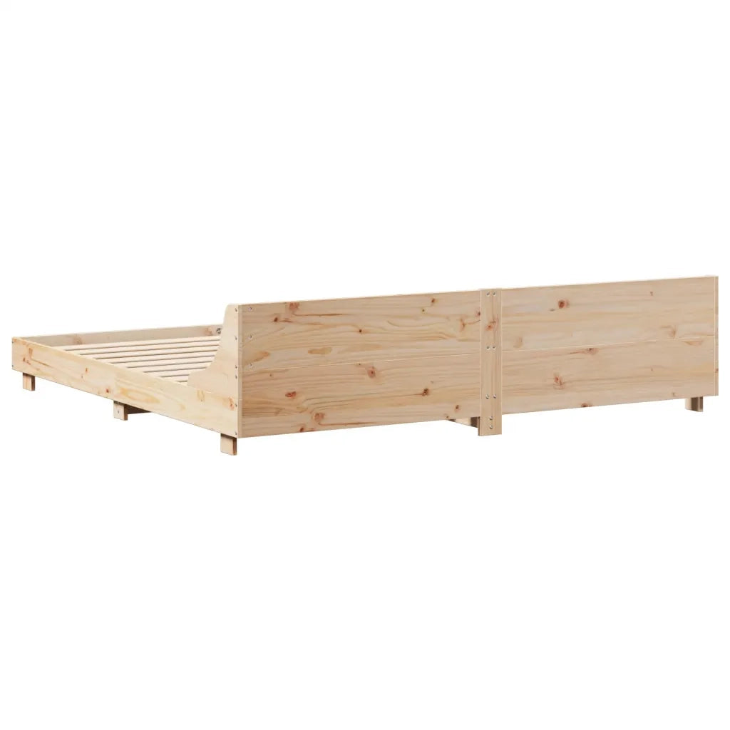 Letto senza Materasso 200x200 cm in Legno Massello di Pino