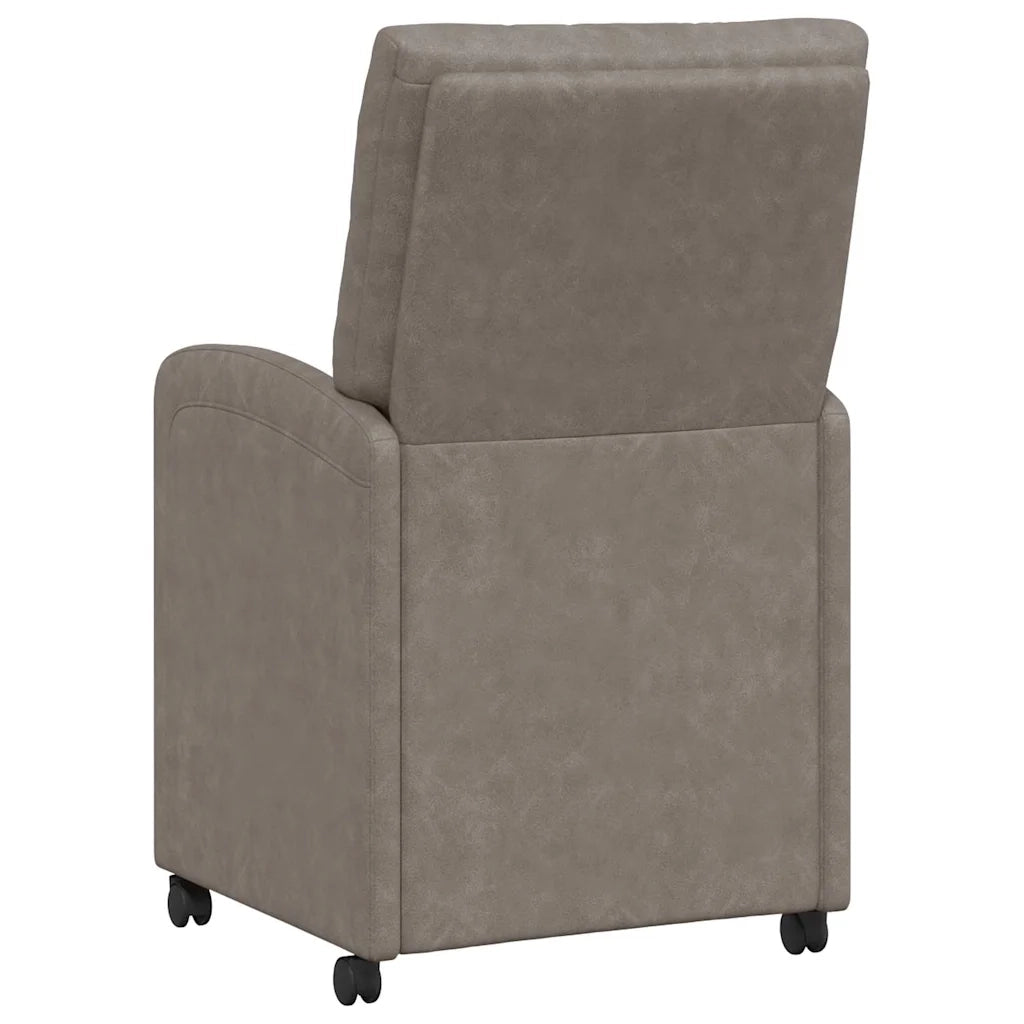Sedie da Pranzo con Ruote 2 pcs Grigio 58 x 67 x 97 cm 42017859