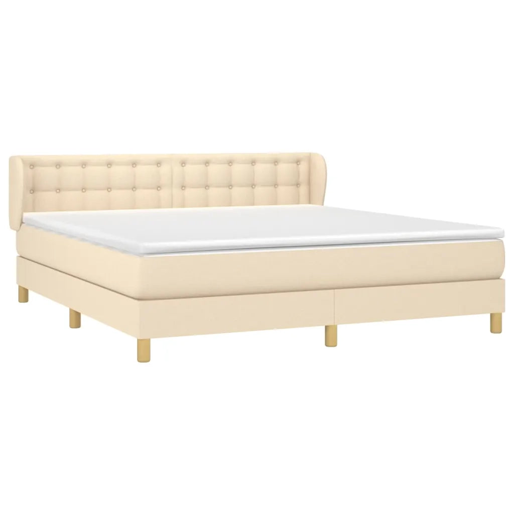 Giroletto a Molle con Materasso Crema 160x200 cm in Tessutocod mxl 98084