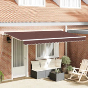 vidaXL Tenda Retrattile Marrone 400 x 200 cm Poliestere e Alluminio