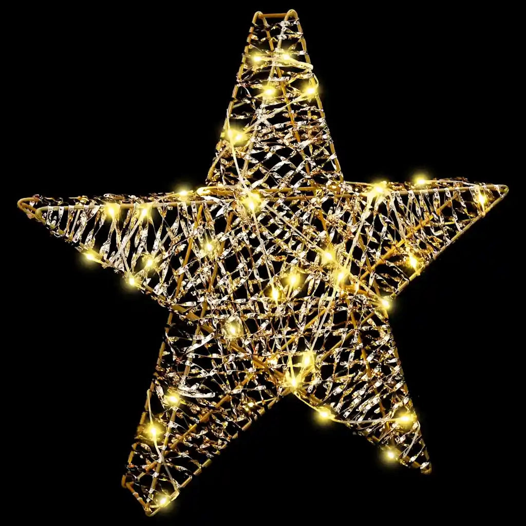 Stella 3D con 50 LED Bianco caldo 55 x 52.5 x 9 cm PET