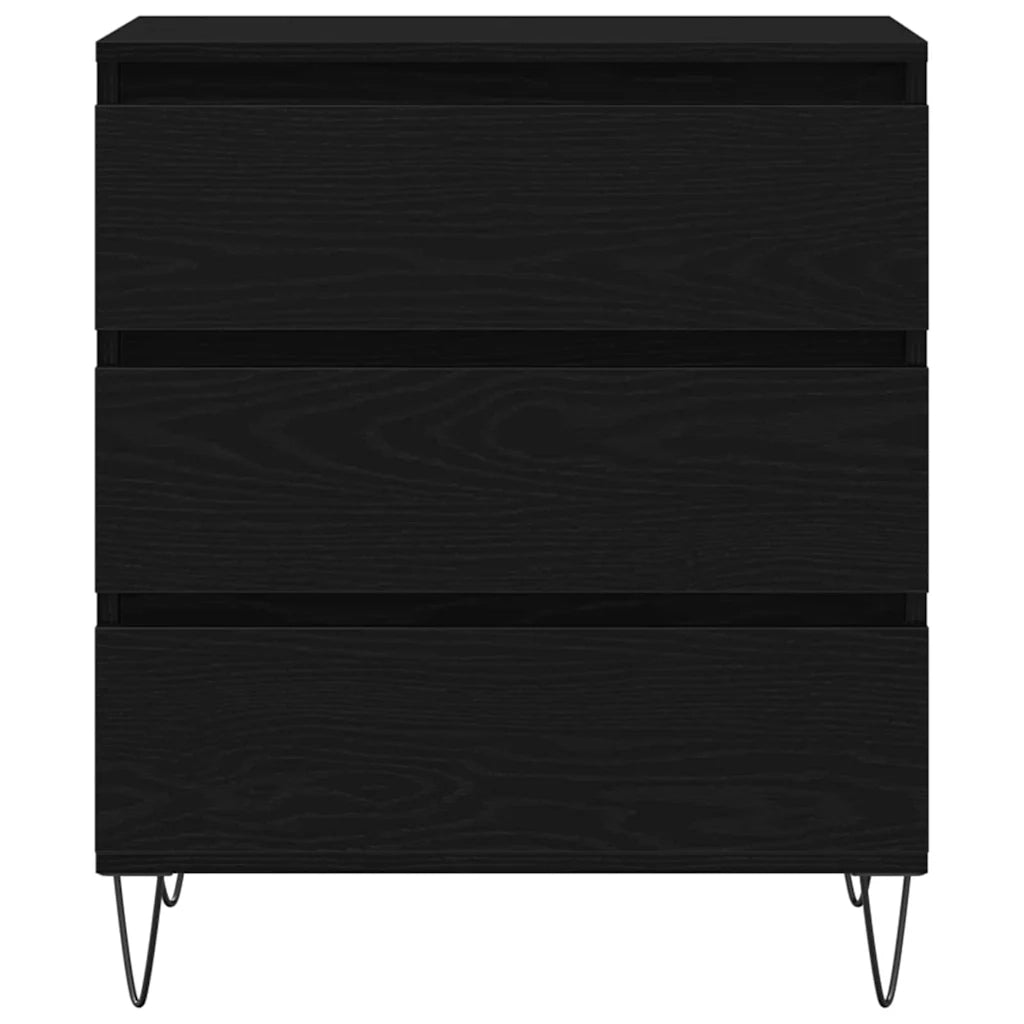 Credenza Rovere Nero 60 x 35 x 70 cm Legno multistrato 863497