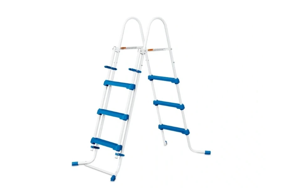 ELITE - PISCINA CON TELAIO IN VIMINI - 4,57 x 1,22 m, design in vimini (doppio rattan) con finestre, con pompa filtro 12 V - 3,8 m3, gradini di sicurezza pieghevoli, kit di manutenzione deluxe, copertura e telo di fondo