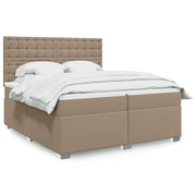 Giroletto a Molle con Materasso Cappuccino 200x200cm Similpelle 3293039