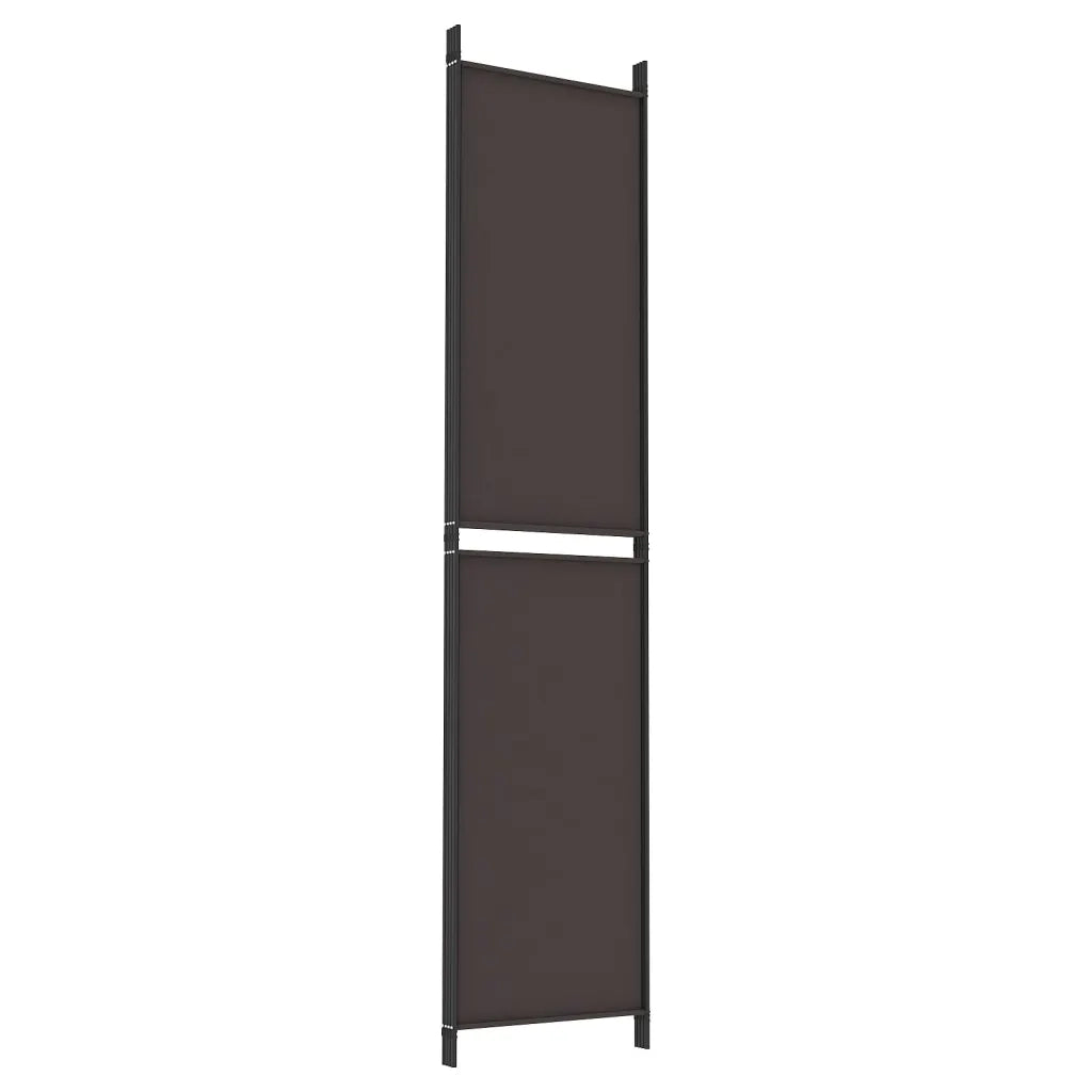 Divisorio a 4 Pannelli Marrone 200x220 cm in Tessuto cod mxl 57820