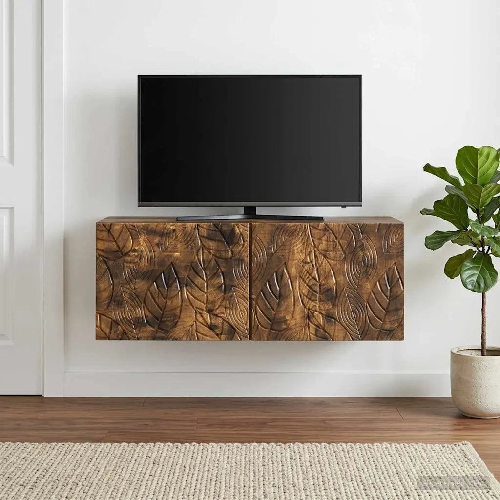Mobile Porta TV da Muro 78,5 x 41 x 30 cm Rovere Fumo 898860