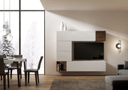 Composizione parete soggiorno A11 L.194 H.160 P.39,2