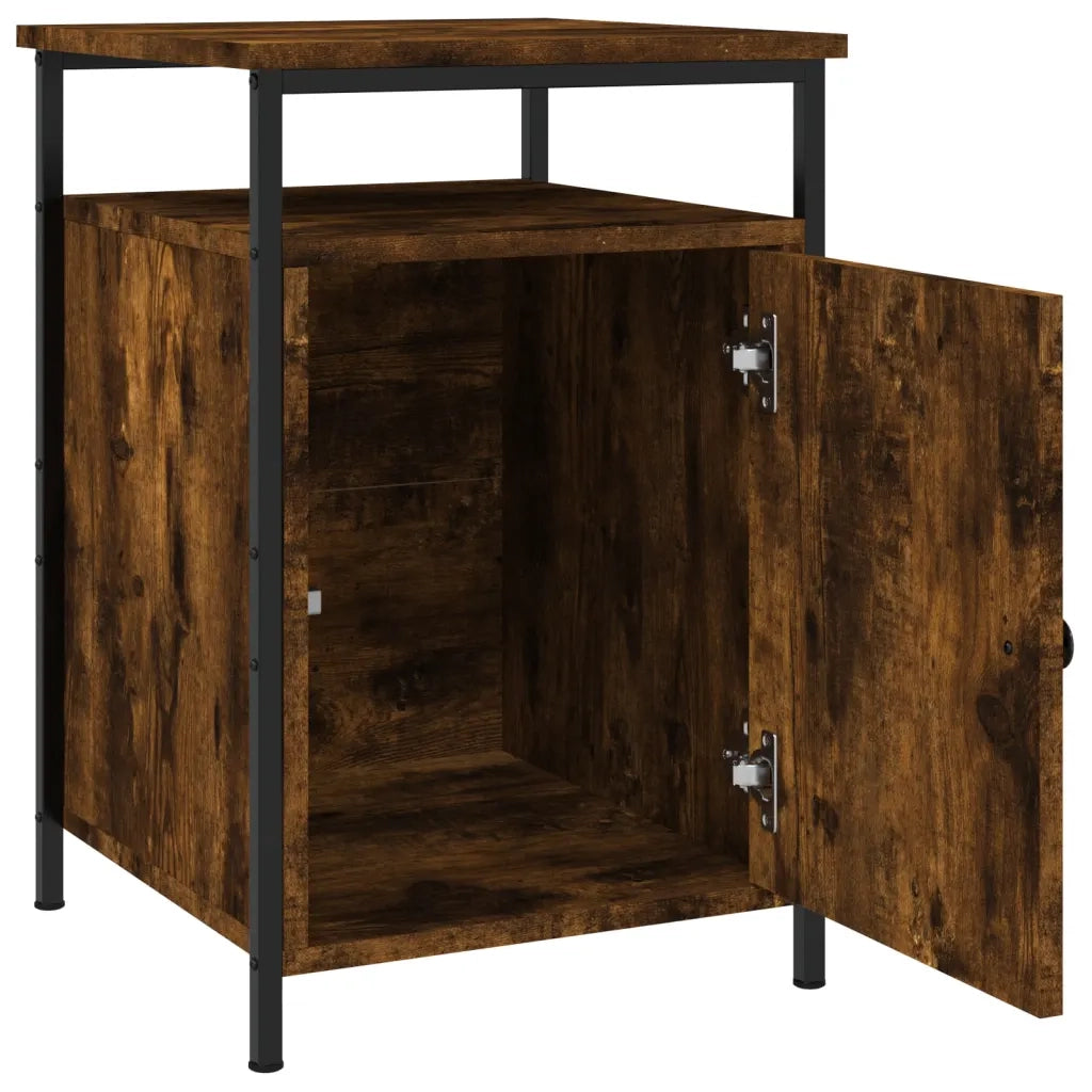 Comodini 2 pz-Set di 2 Tavolino da notte Rovere Fumo 40x42x60 cm in Legno Multistrato 770626