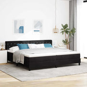 Letto a molle con testiera Nero 200 x 200 cm Velluto 3341434